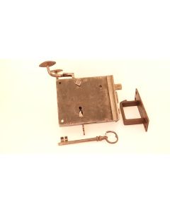 Türschloss, Historische Schlösser und Bänder, Eisen, 160mm, 125mm uni, Dornmass 100mm